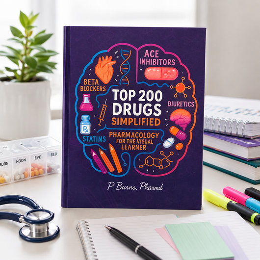 Top 200 Drugs Simplified: Pharmacology Coloring Book and Study Guide