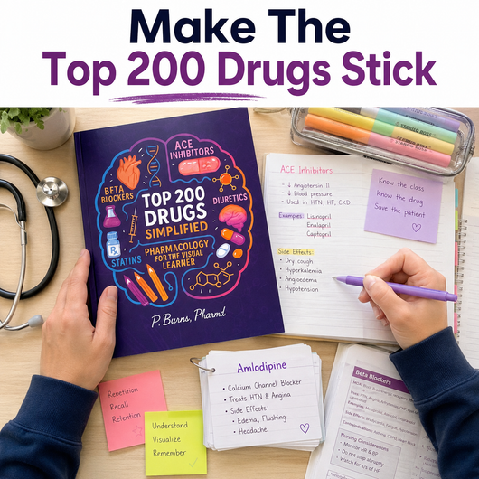 Top 200 Drugs Simplified: Pharmacology Coloring Book and Study Guide