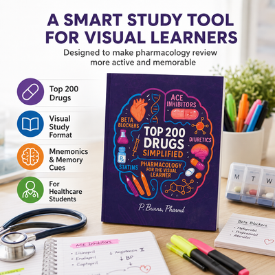 Top 200 Drugs Simplified: Pharmacology Coloring Book and Study Guide