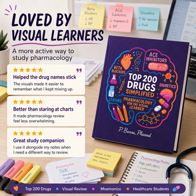 Top 200 Drugs Simplified: Pharmacology Coloring Book and Study Guide
