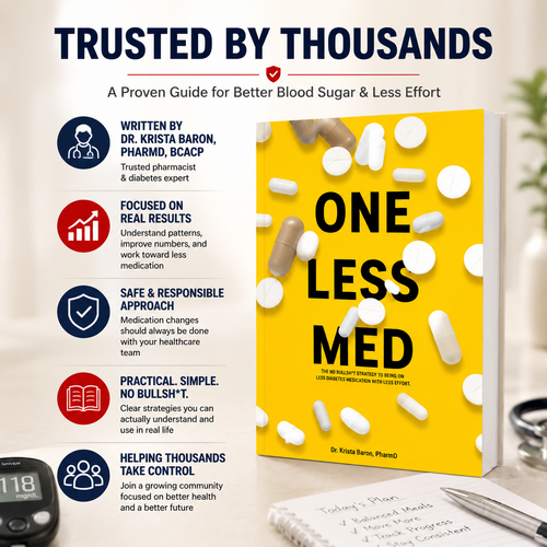 Dr. Krista Baron One Less MED: The No Bulls*t Strategy to Being on Less Diabetes Medication