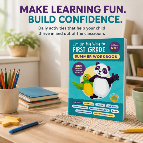 I'm On My Way to First Grade Summer Workbook