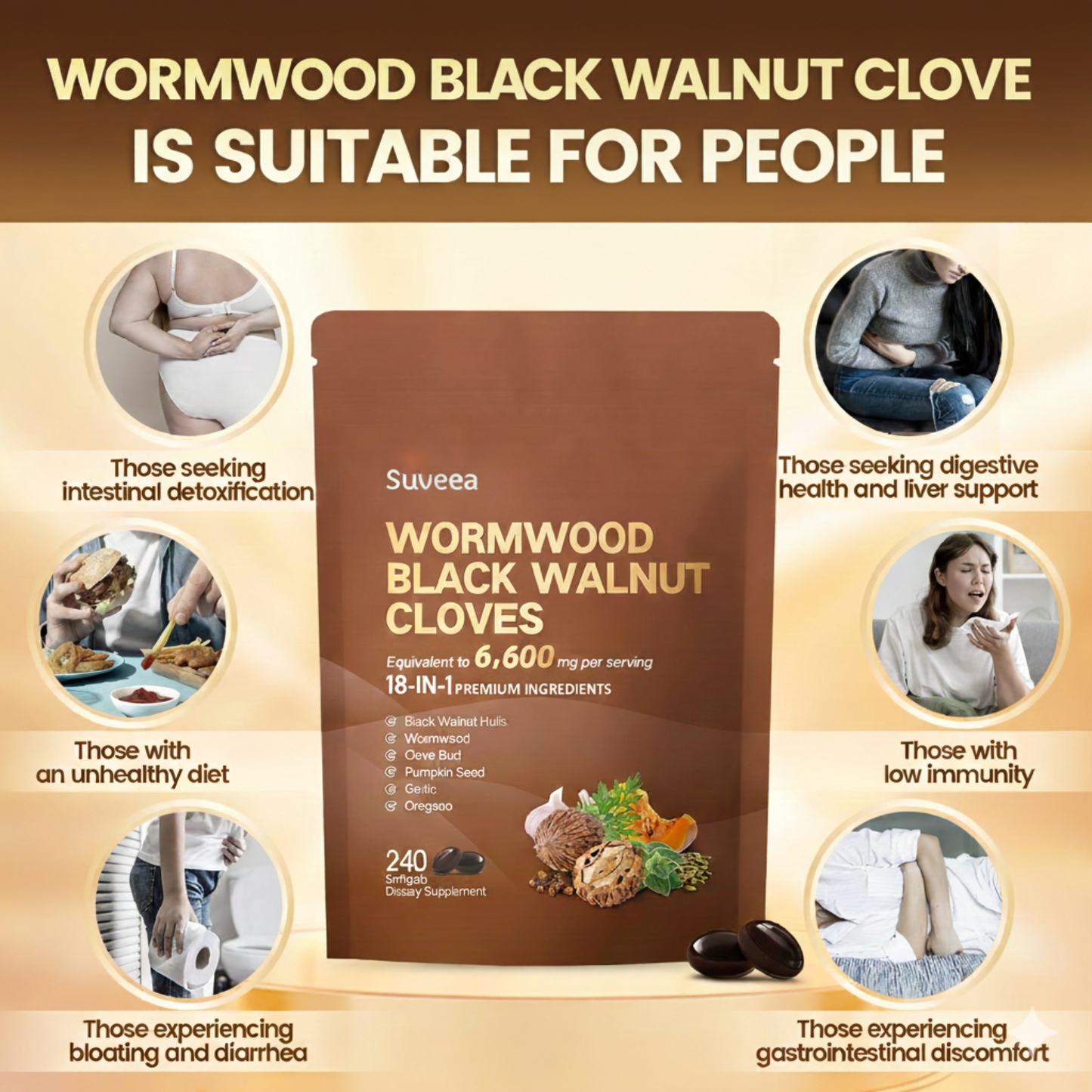 Black Walnut Wormwood Clove Capsules